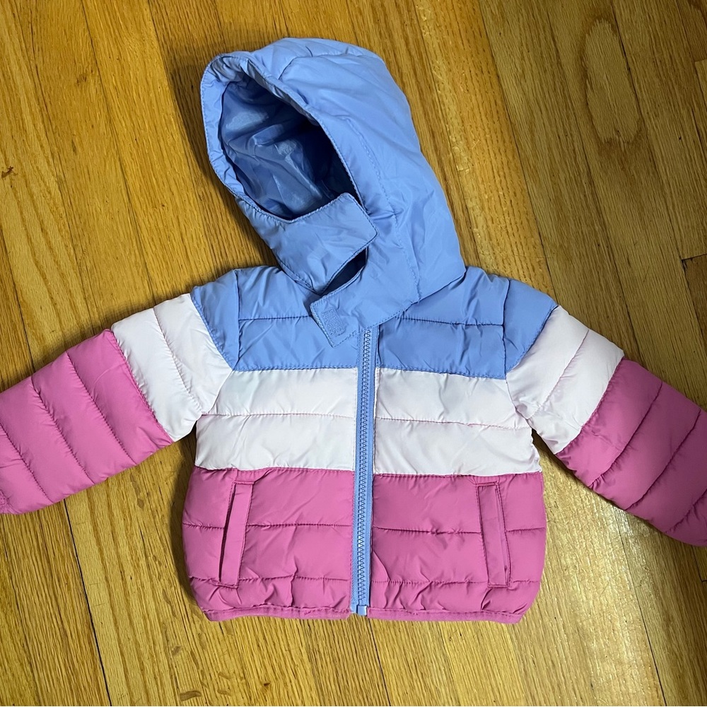Colorful Hooded Puffer Jacket